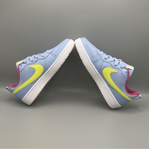 Nike Court Borough Low 2 Big Girl COBALT BLISS/LT LEMON TWIST - Picture 11 of 17